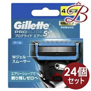 【×24個】ジレット プログライド エアー 電動タイプ カミソリ 替刃4個入
