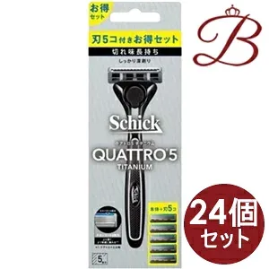 【×24個】シック ハイドロ5 チタニウム コンボパックホルダー 本体+刃(5個入り)×1セット