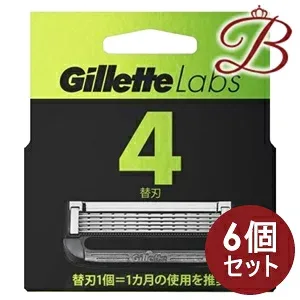 【×6個】ジレット ラボ 角質除去バー搭載 替刃 (4個)