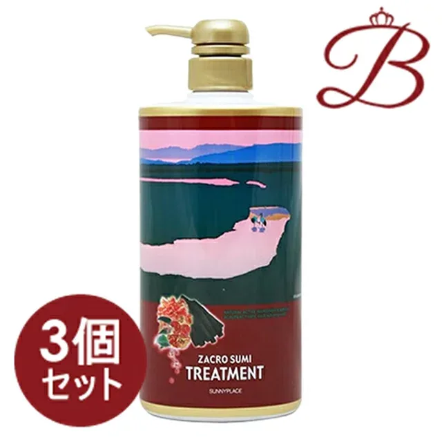 【×3個】サニープレイス ザクロ精炭酸トリートメント 800ml