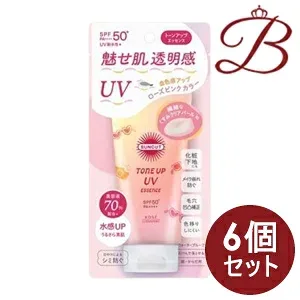【×6個】コーセー サンカットR トーンアップUV エッセンス ローズピンク 80g