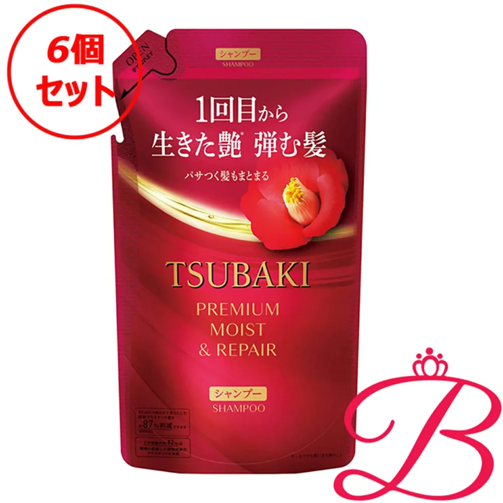 【6個】資生堂 TSUBAKI ツバキ プレミアム モイスト&リペア シャンプー 詰替え用 300ml