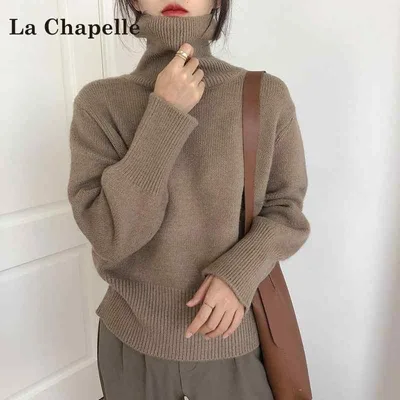 ニットセーター レディース 秋冬 ハイネック ゆったり ワイドシルエット スリム効果 暖か 柔らかい 伸縮性 インナー トップス レイヤード 普段使い 通勤用