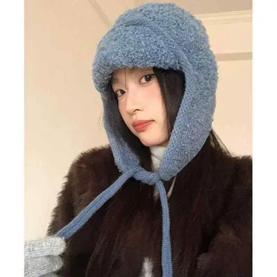 ニット帽 秋冬 韓国 防寒 保暖 耳当て 色 暖か 柔らかい 伸縮性 日常使い