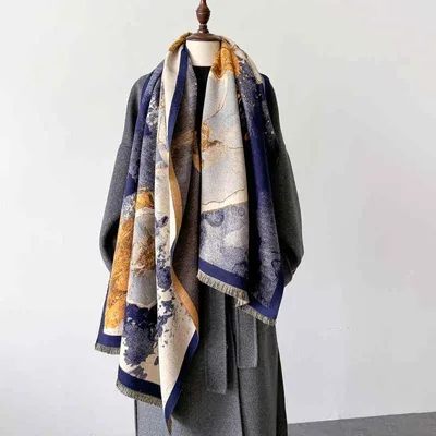 マフラー ショール ケープ 秋冬 厚手 ロング 高級感 織り柄 防 上品 暖か ストール ネックウォーマー ウール調 首元カバー アウター 普段使い
