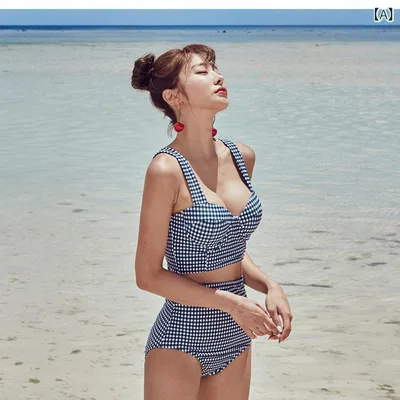 水着 レディース セパレート ビキニ 体型カバー 大きいサイズ ゆったり 着痩せ レトロ チェック柄 ワイヤー入り 盛れる 小胸 寄せる ハイウエスト お腹周り 隠す セクシー 露出控えめ 温泉 旅行 ビーチ リゾート プール サイド レジャー アウトド