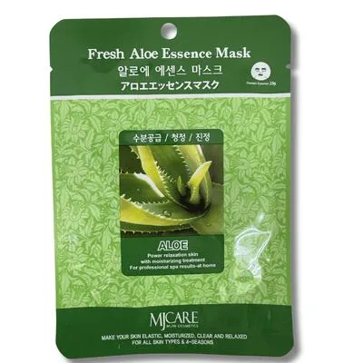 MJCARE アロエ エッセンスマスク 1枚入 フェイスパック シートマスク 韓国コスメ 保湿・肌荒れケア