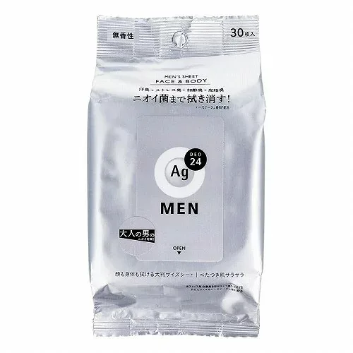 エージーデオ24メン メンズシート フェイス&ボディ 無香性 30枚入