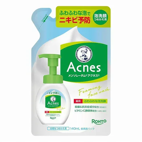 メンソレータム アクネス 薬用 ふわふわな泡洗顔 つめかえ用 140mL 医薬部外品