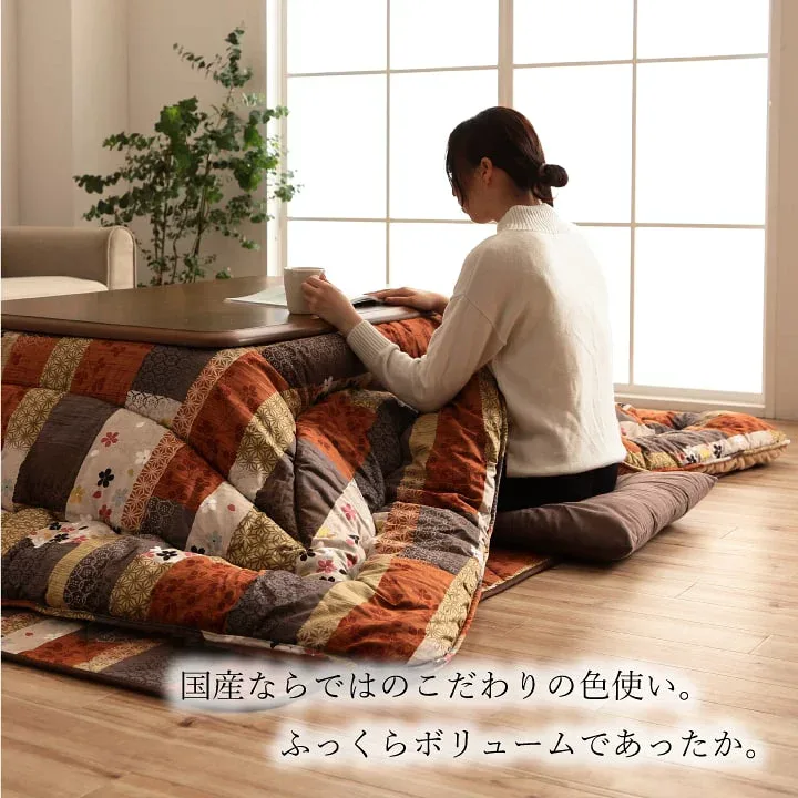 【100円クーポン中】日本製 こたつ布団 こたつ厚掛け 単品 和柄 長方形 大判 約 205×285cm