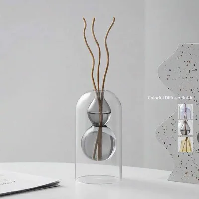 ディフューザー ルームフレグランス 容器 カラー 透明 ガラス フレグランス リードディフューザー アロマ 芳香