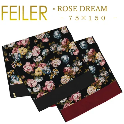 送料無料 フェイラー バスタオル 75×150 ローズドリーム ROSE DREAM Feiler Chenille Bath Towel