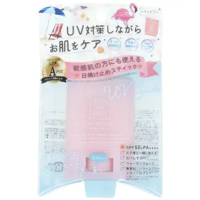 【2点までメール便可】 マザー&ドーター クリアUVスティック SPF50+PA++++ ウォータープルーフ 15g 日焼け止め