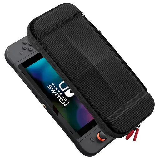 ProCase Switch 2 ケース スリム 2025発売専用 スイッチ2 キャリングケース 薄型 ポーチ 耐衝撃 防水 12ゲームカード収納、持ち運び便利 -ブラック