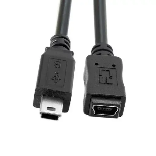 CY USB 2.0 ミニUSB 5ピンオス-5ピンメス延長ケーブル 高速データ電源用 50cm