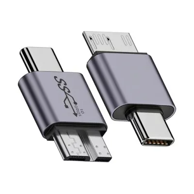 xiwai Micro USB 3.0オス右向き矢印USB-C USB 3.1 Type C オスアダプター データ 10Gbps パワーコンバーター ノートパソコン PC SSD ディスク用