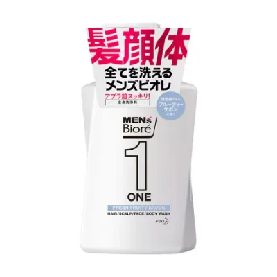 花王 メンズビオレ ONE オールインワン全身洗浄料 清潔感のあるフルーティーサボンの香り 本体 【3個セット】【お取り寄せ】(4901301350121-3)