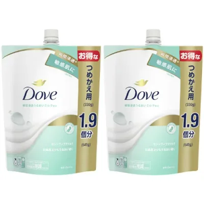 ダヴ ボディウォッシュ センシティブマイルド つめかえ用 640g【2個セット】(4902111775371-2)