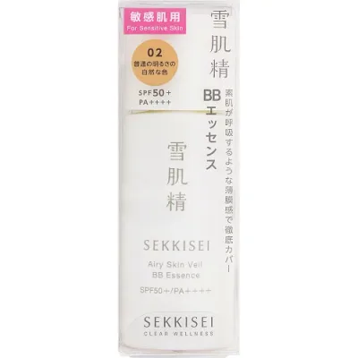 雪肌精 クリアウェルネス エアリースキンヴェール BBエッセンス 02普通の明るさの自然な色 30ml【メール便】(4971710585216)