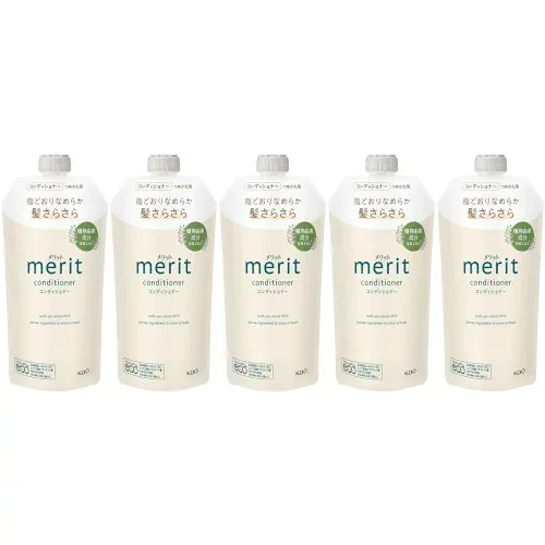 【5個セット】メリット コンディショナー つめかえ用 320ml(4901301448743-5)