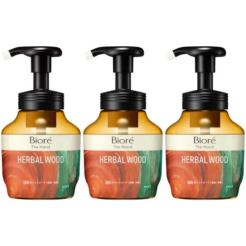 【3個セット】ビオレ ザ ハンド 泡ハンドソープ 深くて温かみのあるハーバルウッドの香り ポンプ 280ml(4901301452047-3)