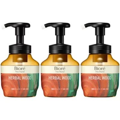【3個セット】ビオレ ザ ハンド 泡ハンドソープ 深くて温かみのあるハーバルウッドの香り ポンプ 280ml(4901301452047-3)