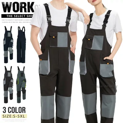 作業服 ワークウェア オーバーオール メンズ レディース 作業ズボン サロペット つなぎ カーゴパンツ ワークウェア 長ズボン ユニフォーム 工場 機能性 耐磨耗 作業着 制服 建設業 野外作業 自動車整備 アウトドア ユニセックス DIY