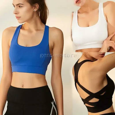 Sports Bra, Non-swaying, High Support, Cross Back, Women's, Running Elasticity, Sports Innerwear, Sports Bra, Tank Top, Fitness, Yoga, Training