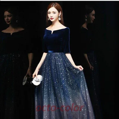 在庫処分 ロングドレス 演奏会 結婚式 ドレス 袖あり マキシ丈 aライン パーティードレス フォーマル ピアノ 発表会 二次会 ウェディング 花嫁 上品 大人