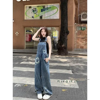 サロペット オールインワン 大好評 レディース パンツ ワイドパンツ オーバーオール カジュアル 体型カバー ゆったり 可愛い 通学 大学生 お出かけ 着痩せ