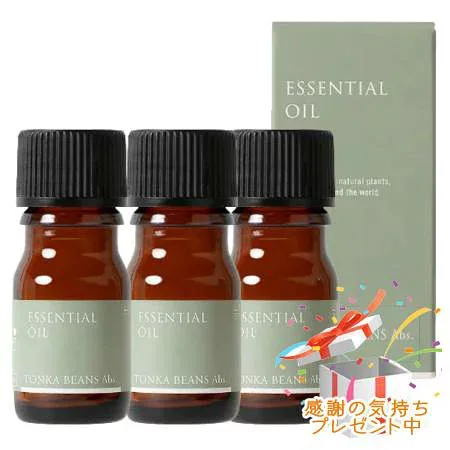 Tree of life 生活の木 エッセンシャルオイル トンカビーンズAbs. 10%希釈 精油 3mL 3個セット プレゼント付 ※外箱折りたたむ場合がございます※