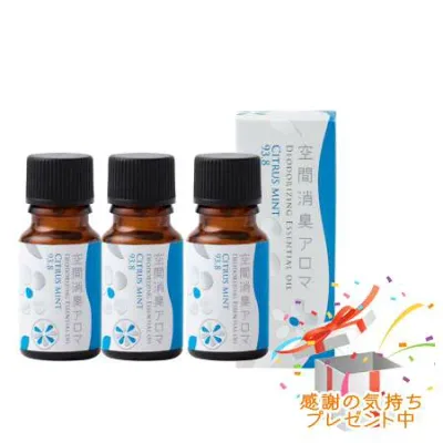 Tree of life 生活の木 空間消臭アロマ エッセンシャルオイル シトラスミント93.8 10mL 3個セット プレゼント付