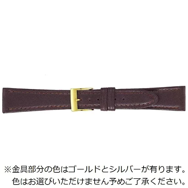 バンビ|BAMBI 時計バンド ラム(羊革) かん幅19mm 美錠幅14mm 【金具色指定不可】 グレーシャス ダークブラウン C131BR