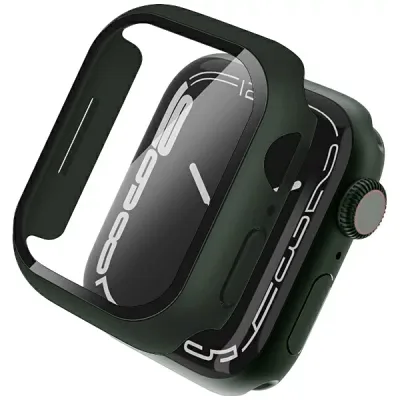 KUTUROGIAN|クツロギアン Impact case for Apple Watch Series 7(41mm) 液晶部保護ガラス付きポリカーボネート製ケース Casestudi グリーン CSWTIP41GN