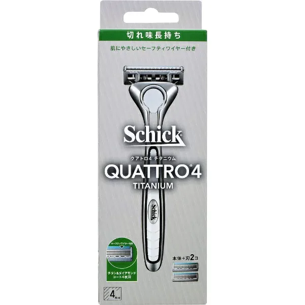 シック|Schick クアトロ4 チタニウム ホルダー(刃付き+替刃1コ)
