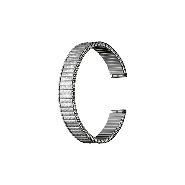 バンビ|BAMBI 時計バンド エバータイプ 蛇腹 かん幅12mm 本体幅12mm シルバー(ステンレス) BSEE8016S