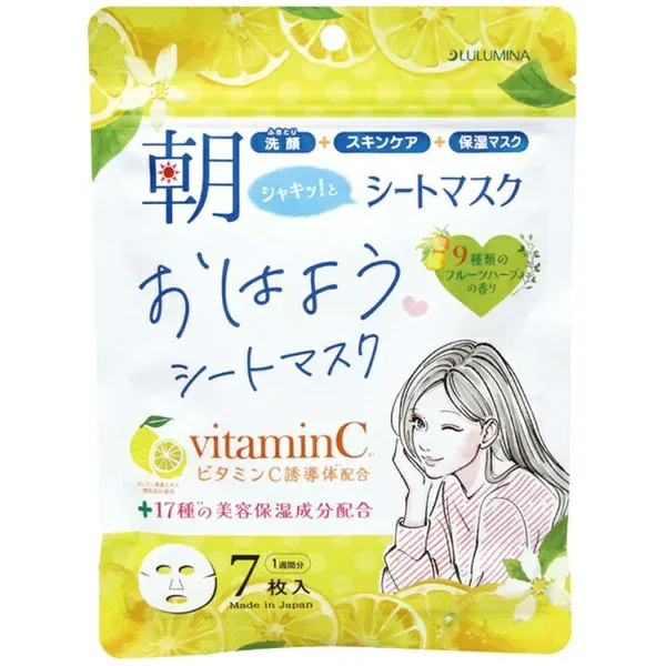 三和通商|SANWATSUSYO ルルミナ モーニングシートマスク 7枚入 ルルミナ