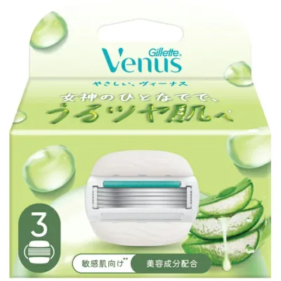P&G|ピーアンドジー ヴィーナス うるツヤ肌 敏感肌向け 5枚刃 替刃3B 替刃3個入