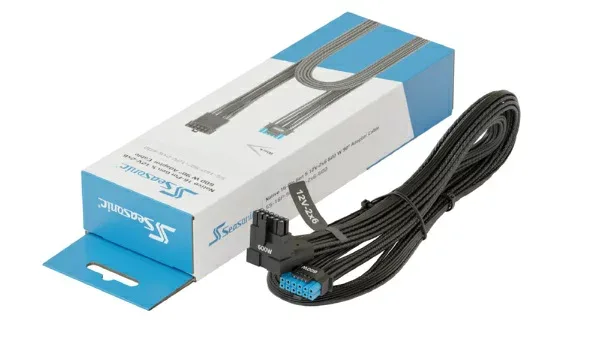 Seasonic|シーソニック Native 12V-2×6 90° Cable Black SS-16P-90-12V-2x6-600-BK