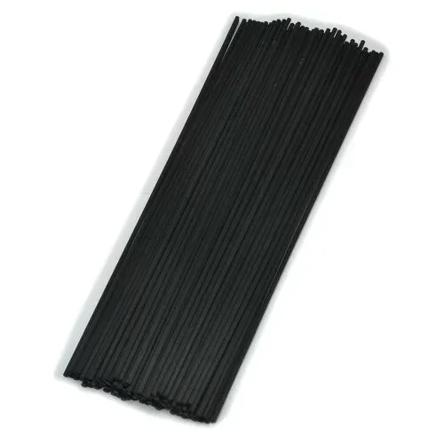 100本入アロマファイバーディフューザー交換用スティック (28cm*3mm, 黒)