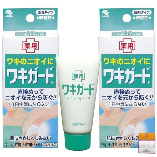【2個セット】ワキガード 汗臭・制汗用ジェル 50g×2個 直接ぬってニオイを元から防ぐ Anniversarich プチギフト付【医薬部外品】