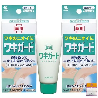 【2個セット】ワキガード 汗臭・制汗用ジェル 50g×2個 直接ぬってニオイを元から防ぐ Anniversarich プチギフト付【医薬部外品】