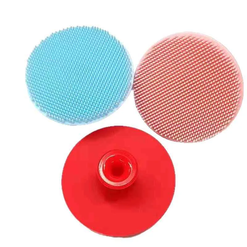 Facial Cleansing Brush Face Brush Silicone Round Pore Cleaning Deep Cleansing Exfoliating Care Massage Soft Hypoallergenic Skin Friendly Skin Care Beautiful Skin Pink Beige Green Blue