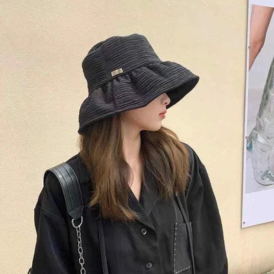 ハット レディース 春夏 シルクプリーツ 折りたたみ可能 UVカット 日焼け防止 日よけ つば広 アウトドア レジャー 旅行 お出かけ 頭囲ゆったり
