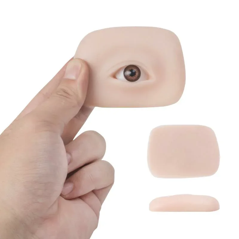 アイブロウ 眉毛 練習 スキン パッド シリコン 人工皮膚 ダミー 模擬皮膚 立体 眉目モジュール ソフト 人型 目パーツ 線条 デザイン 初心者 ビギナー メイク 美容 浅肌 深肌 茶