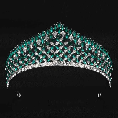 Crown Ladies Bride Wedding Wedding Headdress Tiara Hair Accessory Luxury Crystal Alloy Electroplated White Crystal Silver Gold Green Princess Birthday Anniversary