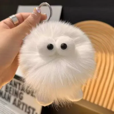 キーホルダー レディース フェイクファー キツネ ポンポン チャーム バッグチャーム ぬいぐるみ かわいい ふわふわ キーリング リュックチャーム アクセサリー プレゼント 小物 ギフト風