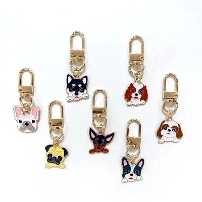 キーホルダー レディース 犬 かわいい 合金 電気メッキ バッグチャーム フレンチブルドッグ 柴犬 チワワ 動物 キャラクター アクセサリー 小物