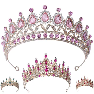 ティアラ レディース ヘアアクセサリー クラウン 王冠 ウェディング ブライダル 結婚式 挙式 披露宴 パーティー フォーマル お呼ばれ 二次会 誕生日会 合金 電気メッキ加工 ジルコニア キラキラ 華やか ゴージャス ヘッドドレス