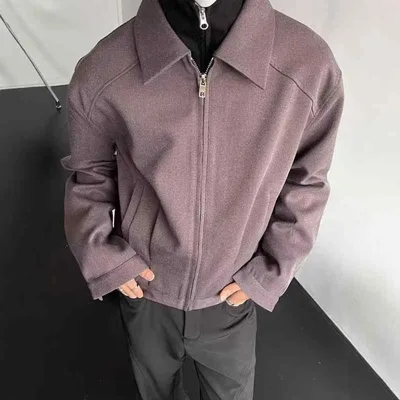 ジャケット メンズ 春秋 飛行服 フライトジャケット ジャンパー アウター 長袖 襟付き ジッパー プレーン 無地 ゆったり カジュアル 普段着 快適 薄手 肩パッド ショート丈 クール